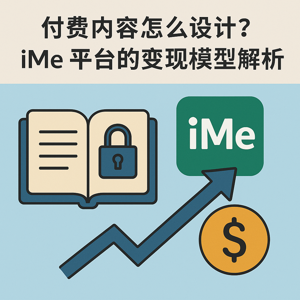 付費內容怎麼設計？iMe 平臺的變現模型解析